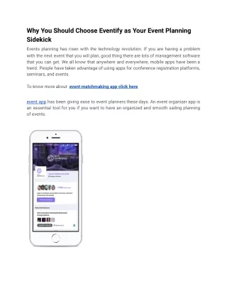 Why You Should Choose Eventify as Your Event Planning Sidekick