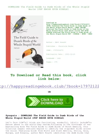 DOWNLOAD The Field Guide to Dumb Birds of the Whole Stupid World {PDF EBOOK EPUB