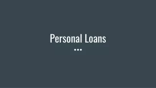 personal loans