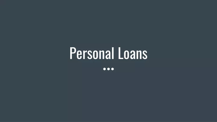 personal loans