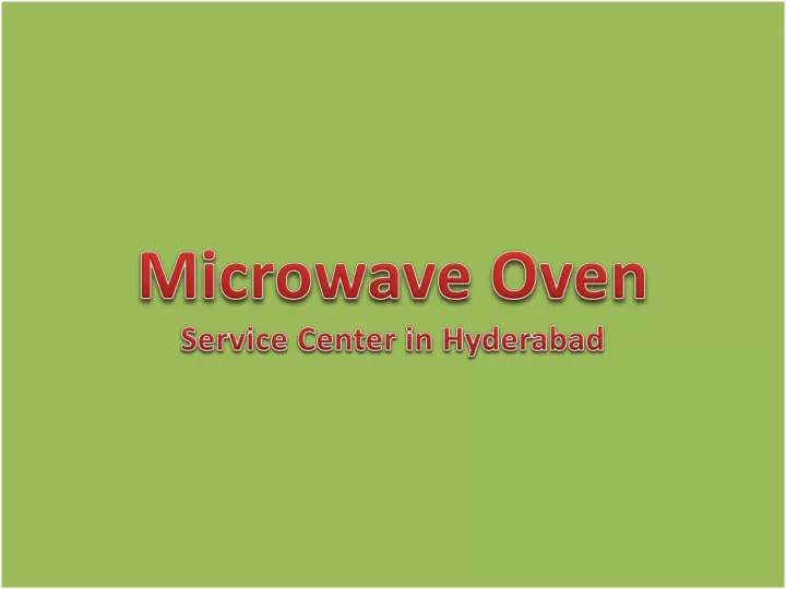 microwave oven service center in hyderabad