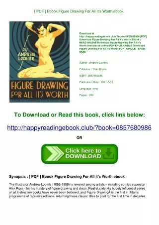 [ PDF ] Ebook Figure Drawing For All It's Worth ebook