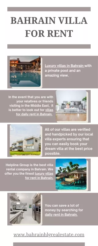 Villas For Daily Rent In Bahrain