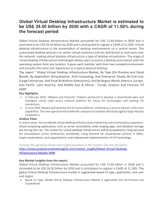 global virtual desktop infrastructure market