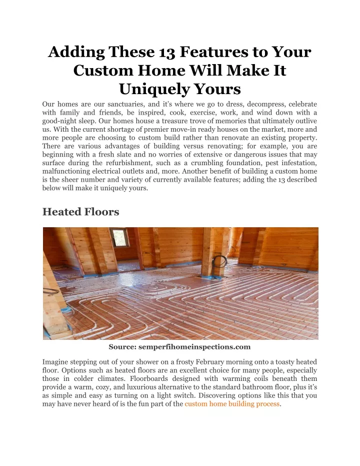 adding these 13 features to your custom home will