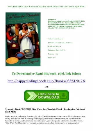 Book PDF EPUB Like Water for Chocolate Ebook  Read online Get ebook Epub Mobi