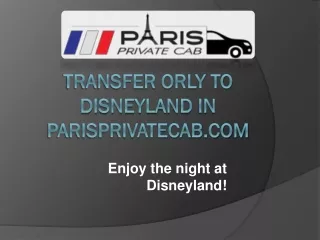 Transfer Orly to Disneyland in Parisprivatecab.com