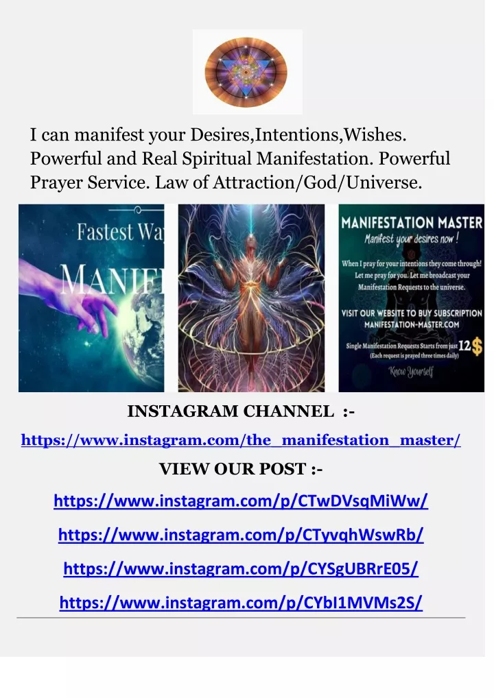 i can manifest your desires intentions wishes