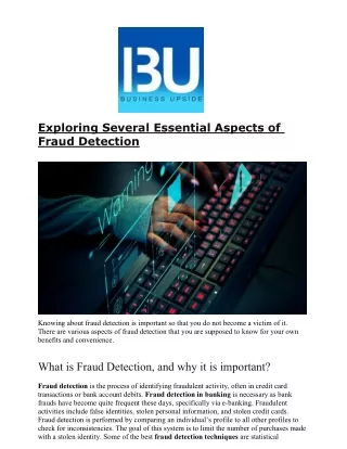 exploring several essential aspects of fraud