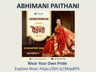 Best Paithani Saree Online | Flash 25% Off on Original Paithani Saree | Abhimani