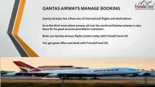 QANTAS AIRWAYS MANAGE BOOKING