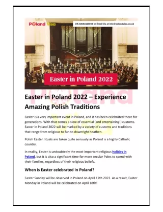 Easter in Poland 2022 – Experience Amazing Polish Traditions