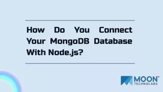 how do you connect your mongodb database with