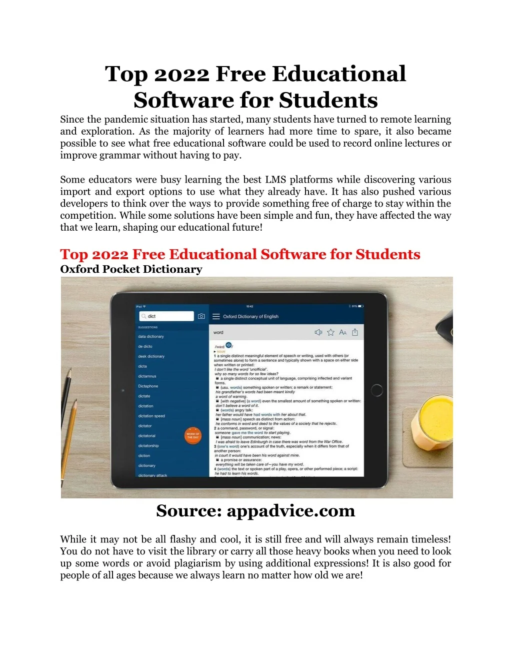 PPT - Top 2022 Free Educational Software for Students PowerPoint ...