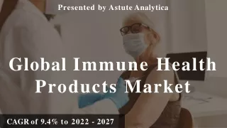 Global Immune Health Products Market expectation surges with rising demand