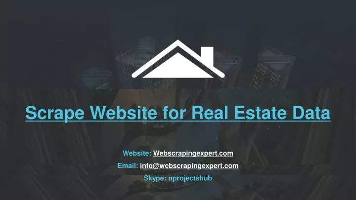 scrape website for real estate data