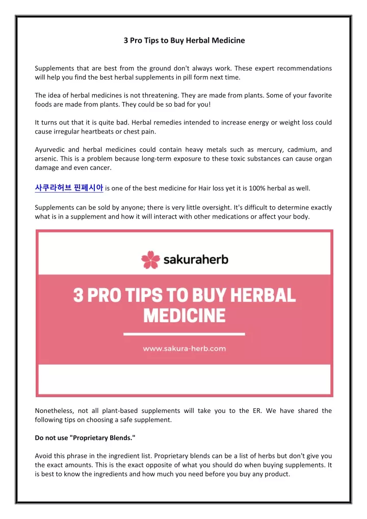 3 pro tips to buy herbal medicine