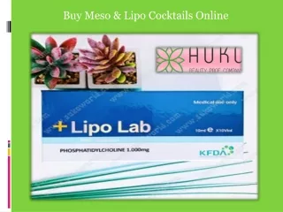 Buy Meso & Lipo Cocktails Online