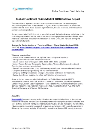 global functional fluids industry