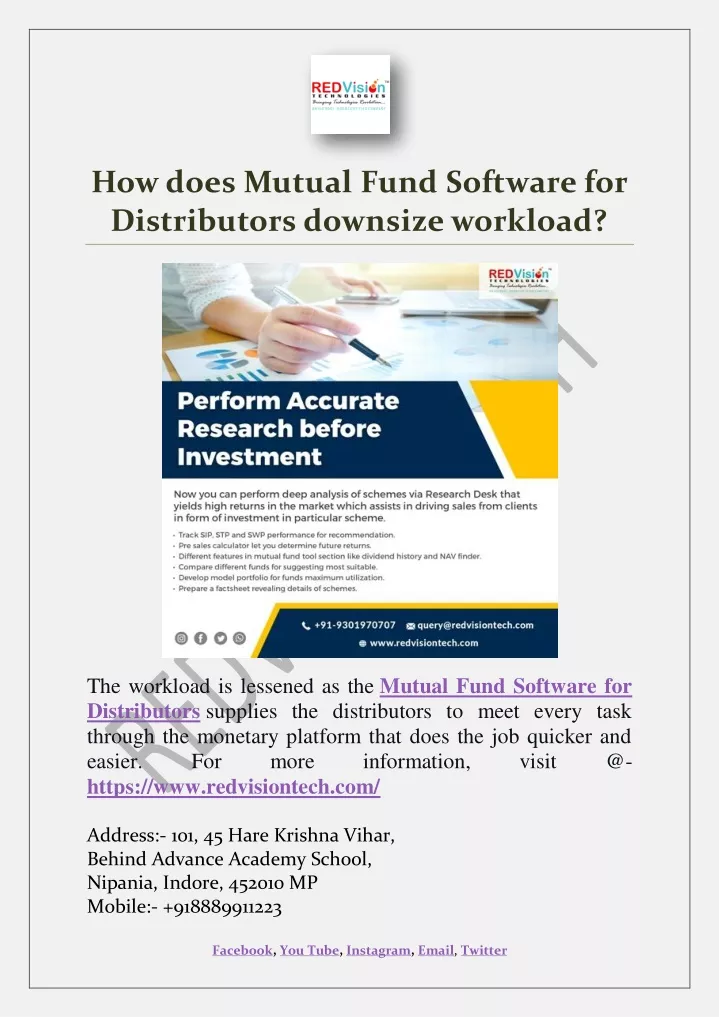 how does mutual fund software for distributors