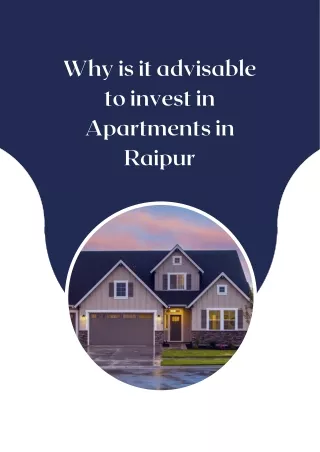 why is it advisable to invest in apartments