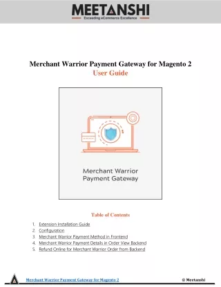 merchant warrior payment gateway for magento