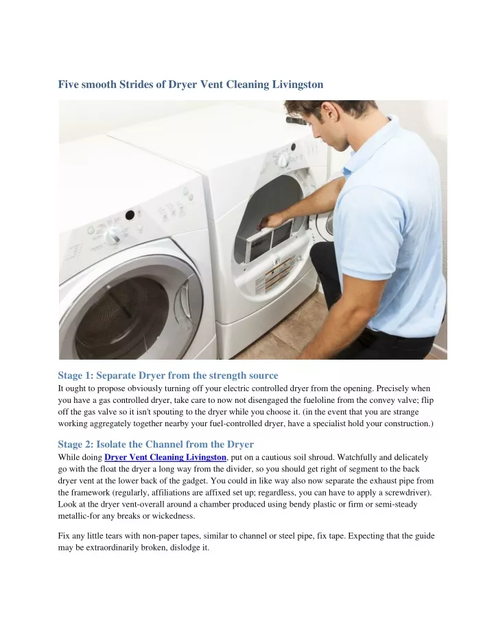 five smooth strides of dryer vent cleaning