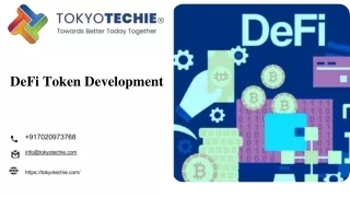 DeFi Token Development | TokyoTechie