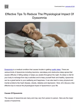American beds - Effective tips to reduce the physiological impact of dyssomnia