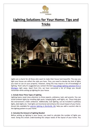 lighting solutions for your home tips and tricks