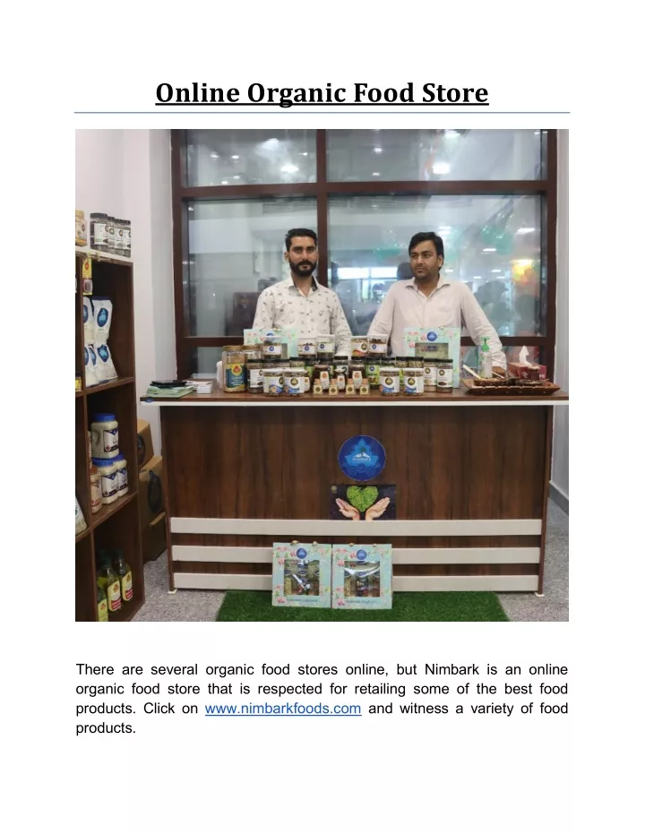 online organic food store