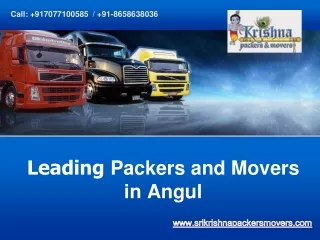 Packers and Movers in Angul