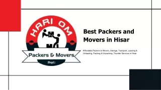 Professional Packers and Movers in Hisar, Affordable Packers and Movers in Hisar