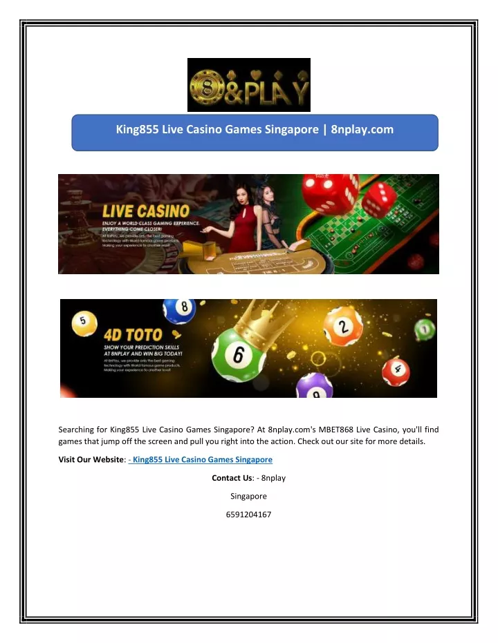 king855 live casino games singapore 8nplay com