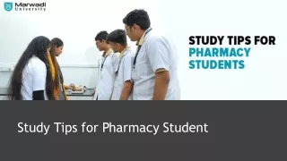 5 Helpful Study Tips for Pharmacy Students | Marwadi University