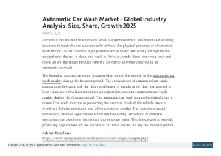 automatic car wash market global industry