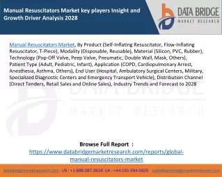 manual resuscitators market key players insight