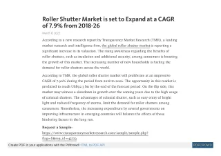 roller shutter market is set to expand at a cagr