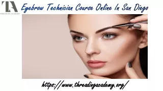eyebrow technician course online in san diego
