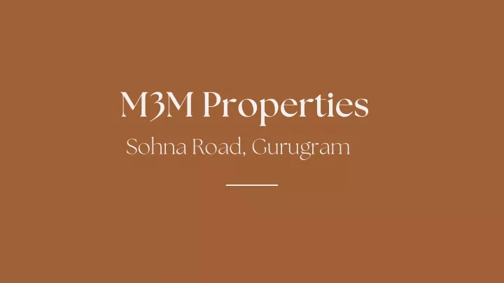 m3m properties