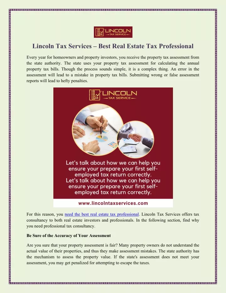 lincoln tax services best real estate