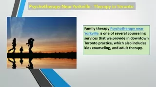 Psychotherapy Near Yorkville - Therapy in Toronto