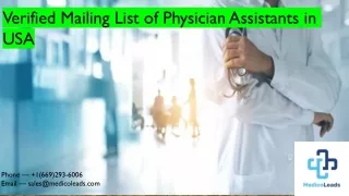 Buy Best Physician Assistants Email List in USA