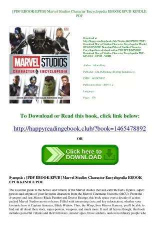 [PDF EBOOK EPUB] Marvel Studios Character Encyclopedia EBOOK EPUB KINDLE PDF