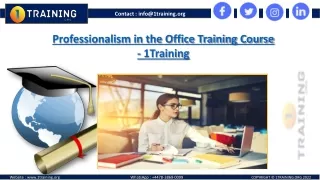 contact info@1training org