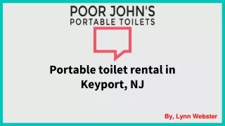 Portable toilet rental in Keyport, NJ