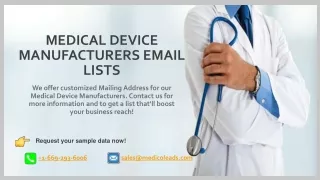 Get Medical Device Manufacturers Email List in USA