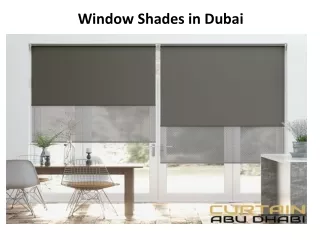 Window Shades in Abu Dhabi