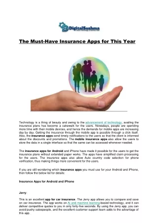 the must have insurance apps for this year