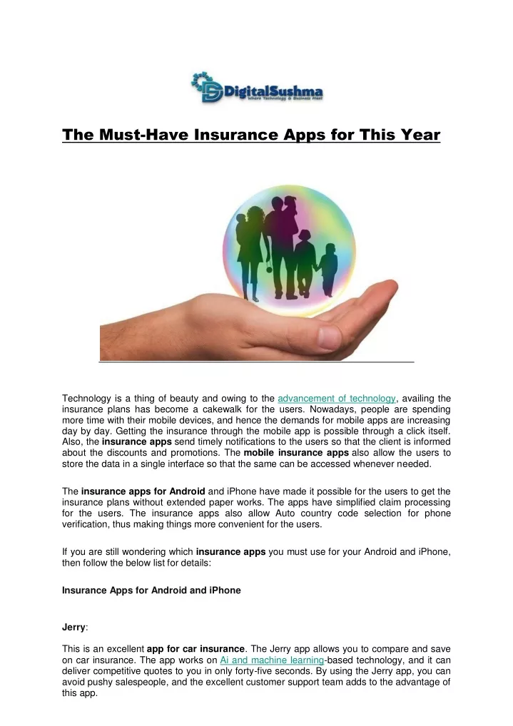 the must have insurance apps for this year